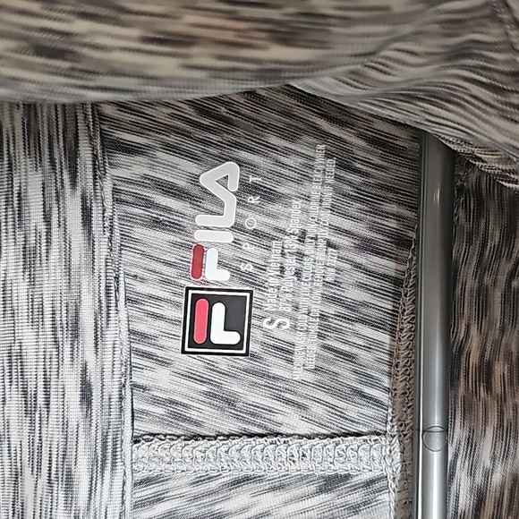 FILA Gray Sport Full Zip Long Sleeve Athletic Running Stretch Jacket  Size S - Picture 2 of 8